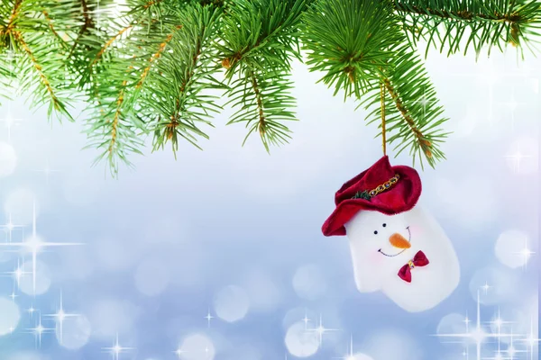 Mitten Snowman on the Christmas Tree