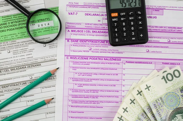 Polish tax form with business tools