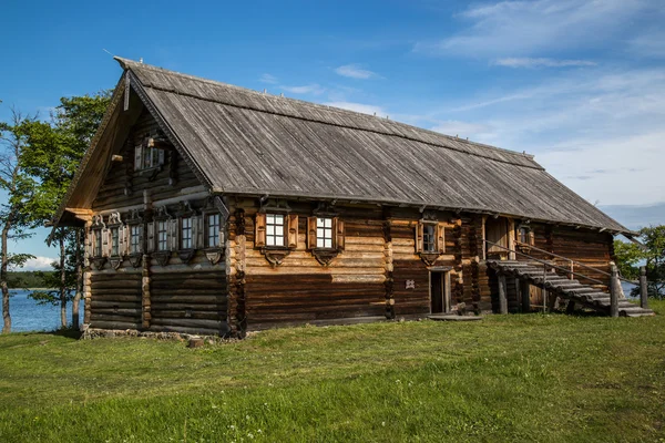 Wooden architecture Nordic countries. Russian wooden houses, churches, barns, sheds.