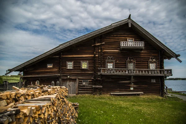 Wooden architecture Nordic countries. Russian wooden houses, churches, barns, sheds.