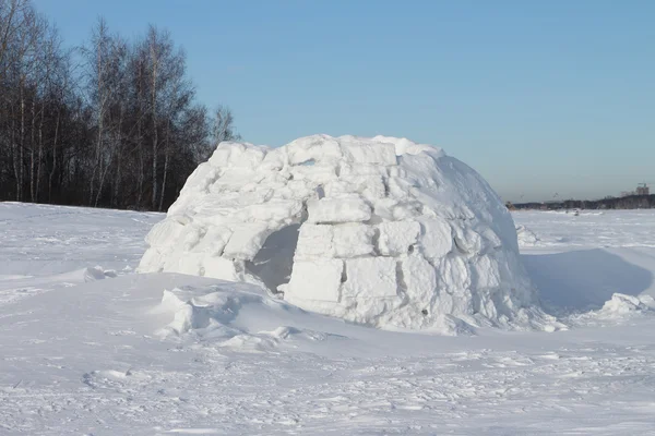 Snow construction of igloo