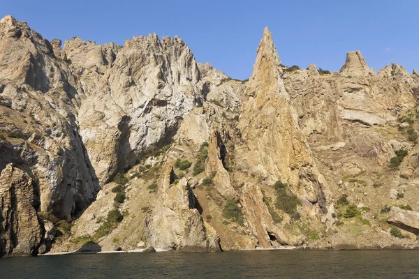 Bizarre rocks.On the coast of the Black sea