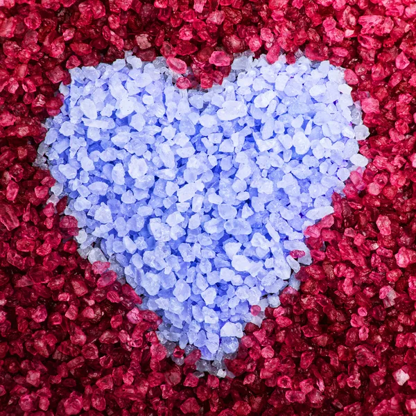 Blue crystal heart. Crystal background