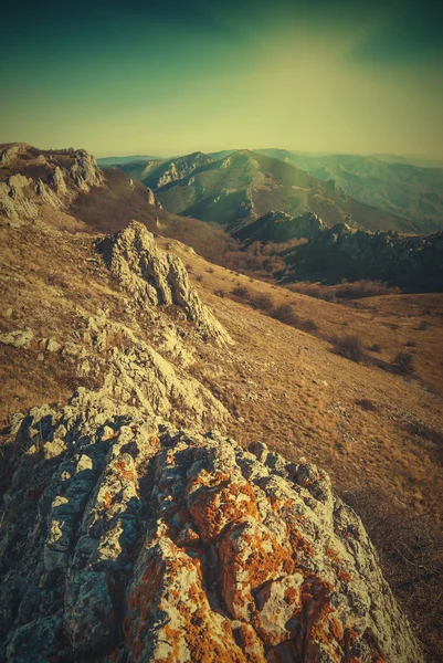 East Crimea mountains.  Vintage picture