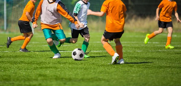 Football match for children. Training and football soccer tournament