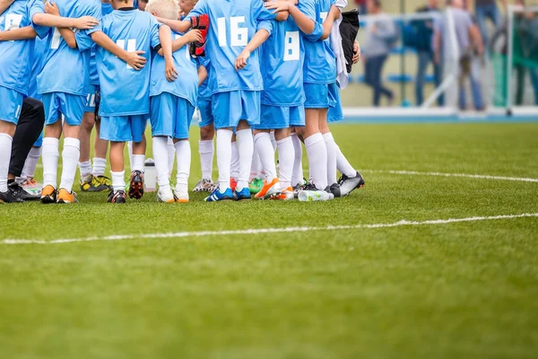 Soccer team; Boys With Football Coach