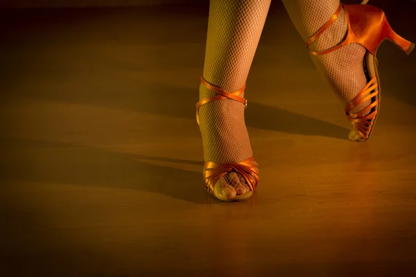 Latin woman dancing feet