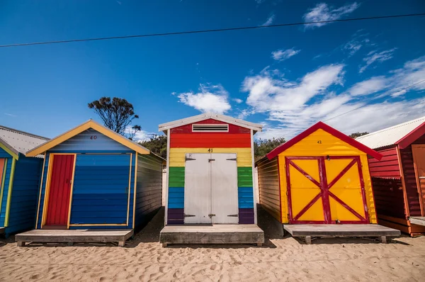 Brighton beach colourful houses