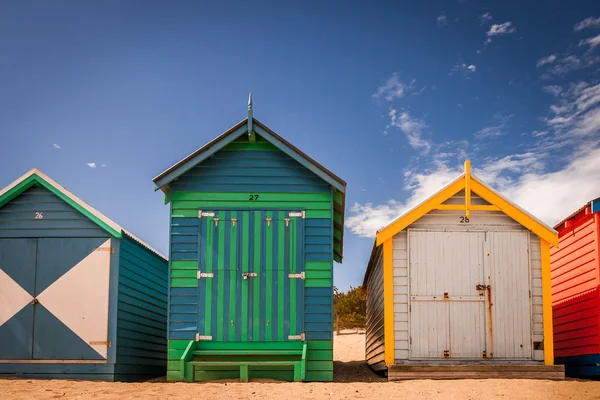 Colorful beach huts