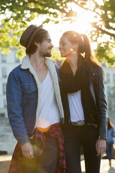 Couple visiting Paris