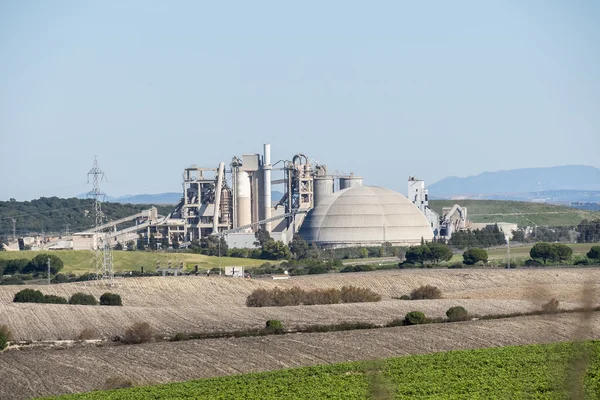 Cement factory, environmental impact, Jerez de la Frontera, Spai