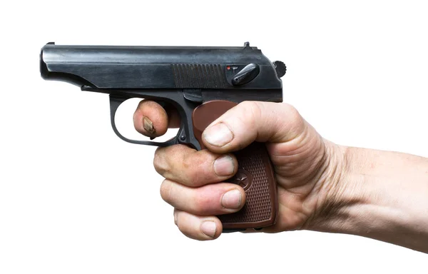 Russian pistol in hand
