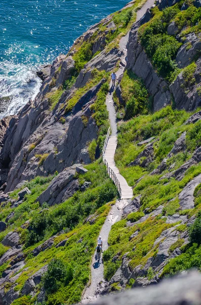 Cabot Trail - Bright summer day - people go hiking along the Cabot Trail in St. John\'s Newfoundland, Canada.