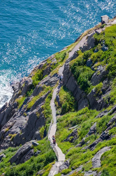 Cabot Trail - Bright summer day - people go hiking along the Cabot Trail in St. John's Newfoundland, Canada.