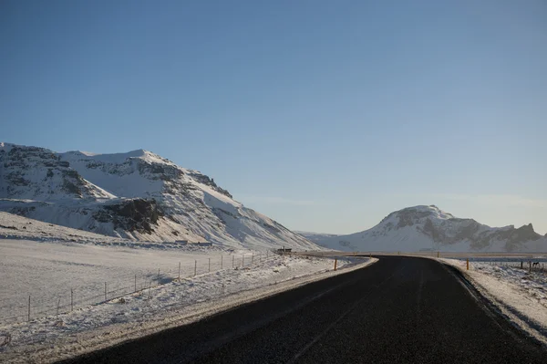 Iceland Landscape : Winter Iceland Lanscape with road