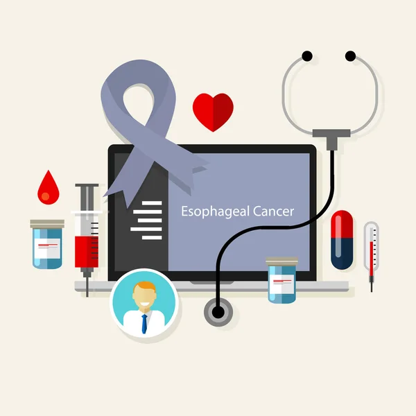 Esophageal cancer medical ribbon treatment health disease
