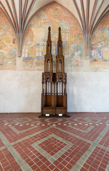 The throne room in the castle in Malbork, Poland.