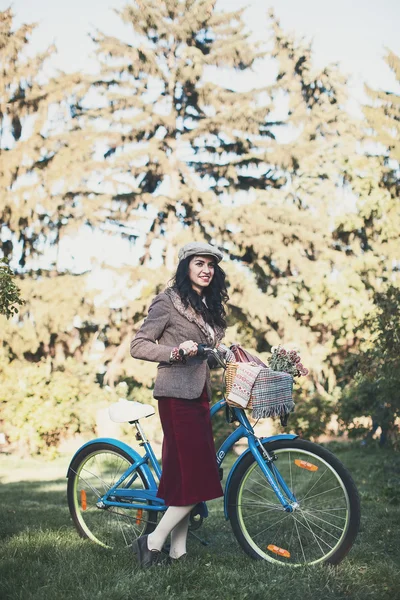 Woman participating in bicycle Retro cruise