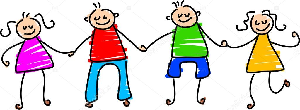 Niños felices caricaturas — Vector stock © Prawny #64294119 Niños felices caricaturas — Vector stock © Prawny #64294119