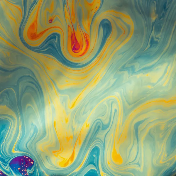 Multicolored soap bubble abstract formed by light reflecting off the surface of a soap film