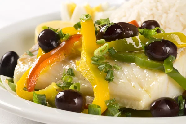 A typical Portuguese dish with codfish called Bacalhau do Porto