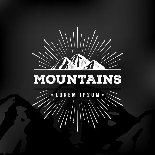 Mountains adventure emblem