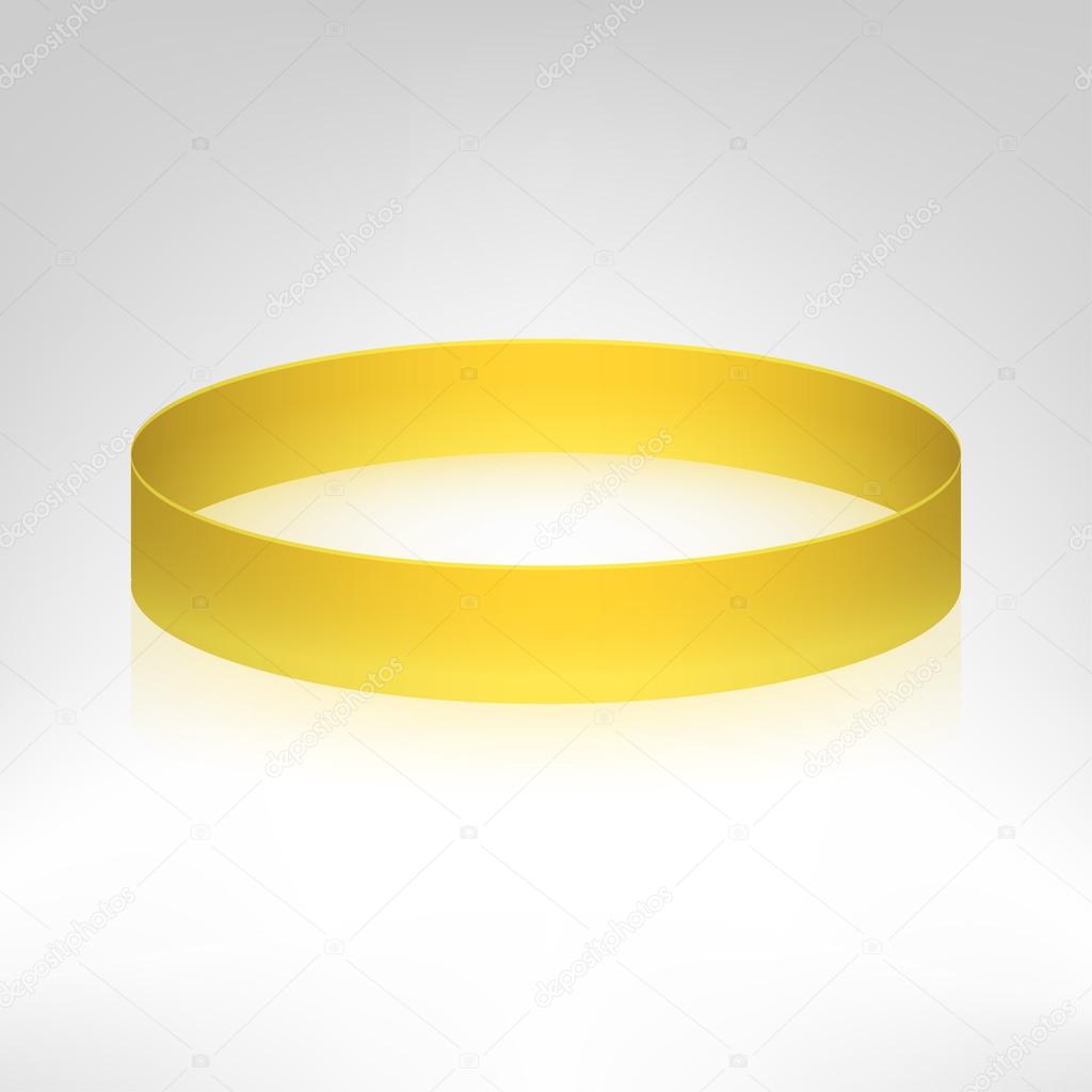 Yellow rubber bracelet isolated — Stock Vector © whitebarbie #79142156