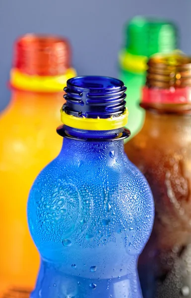 Colorful soda bottles