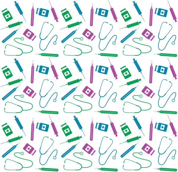 Seamless pattern with medical equipment