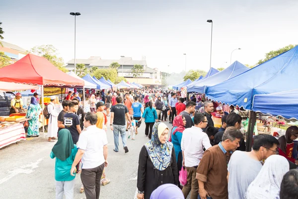 Street food bazaar in Malaysia catered for iftar during Ramadan