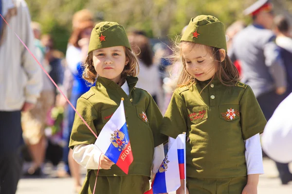 Children at the celebration of Victory Day in Sevastopol. Crimea 9 of May 2015 year.