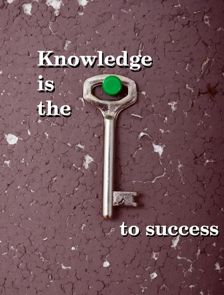 Knowledge is the key to success written text with key