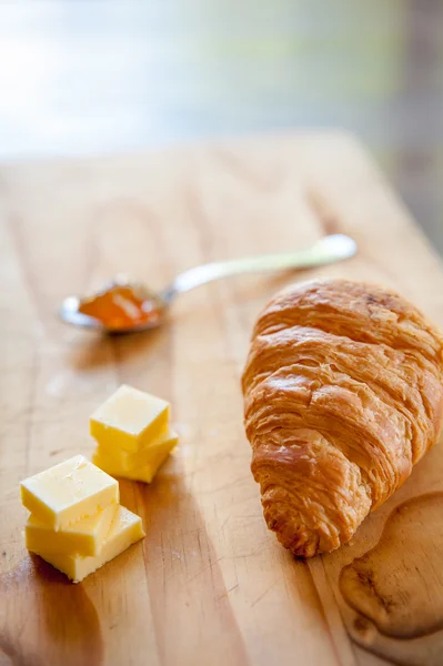 Croissants jam and butter