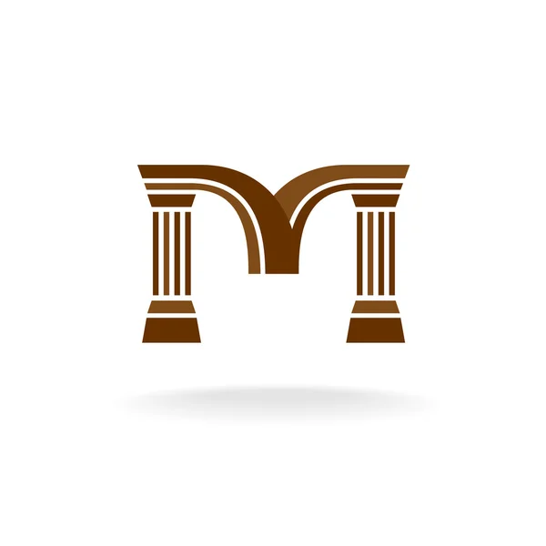 Letter M logo with columns
