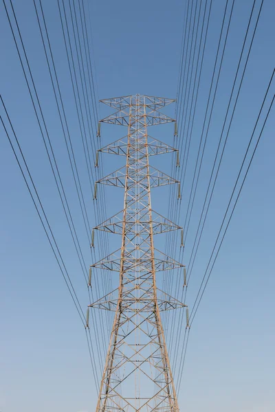 High voltage cables tower