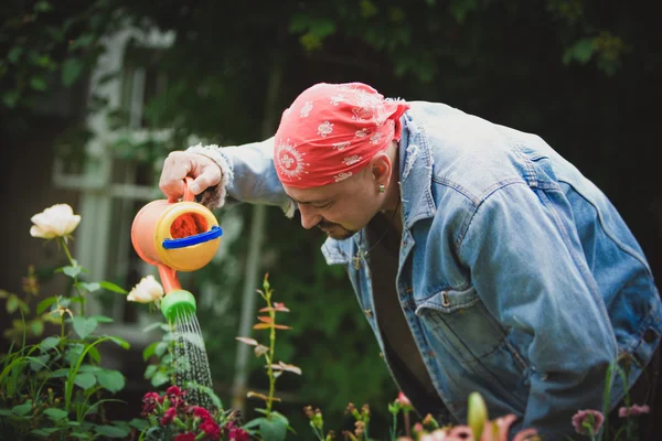 Funny gardener men