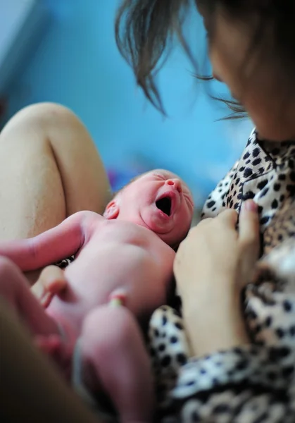 Newborn yawns