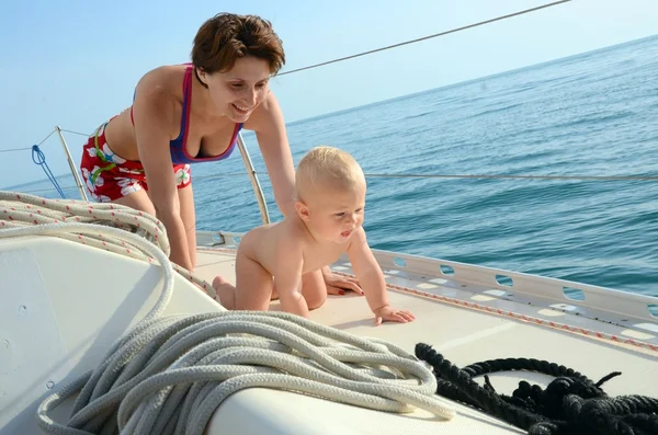 Baby on board. Yachting