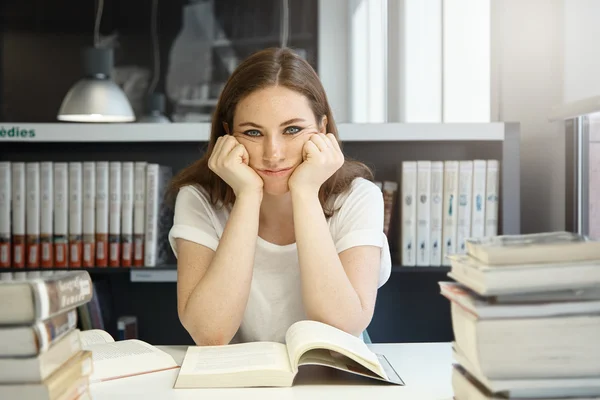 Girl fed up with exam preparations