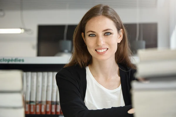 Attractive brunette female professor