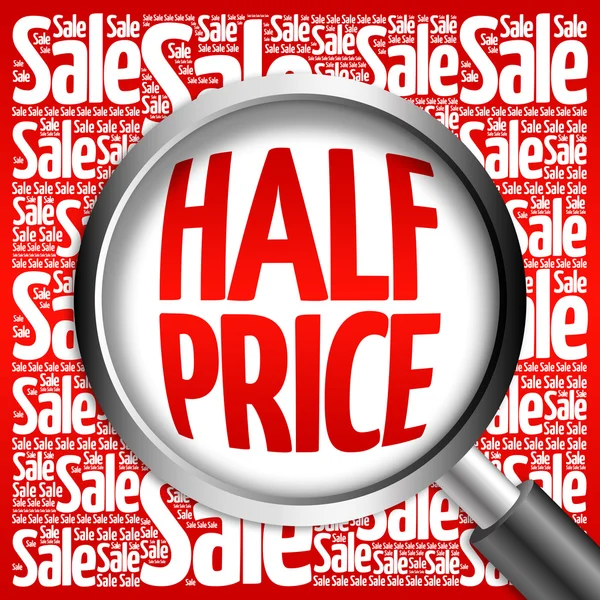 HALF PRICE sale word cloud