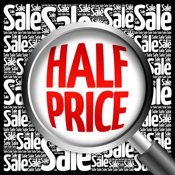 HALF PRICE sale word cloud