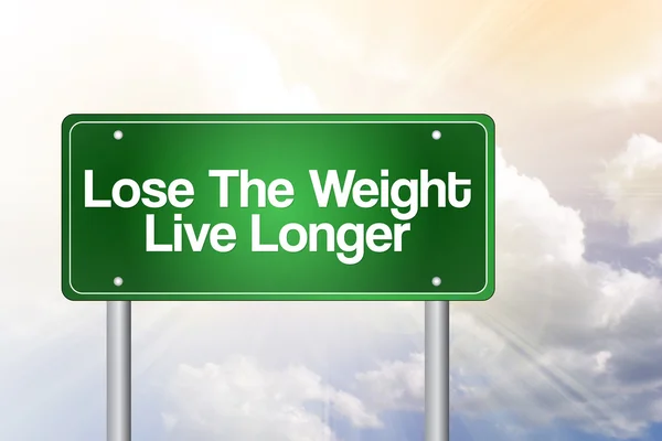 Lose The Weight Live Longer Green Road Sign concep