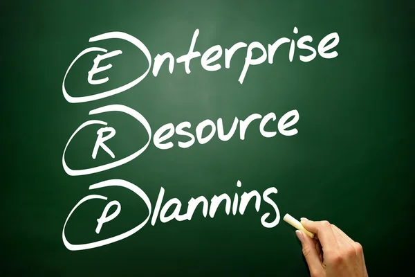 Hand drawn Enterprise resource planning (ERP) business concept o