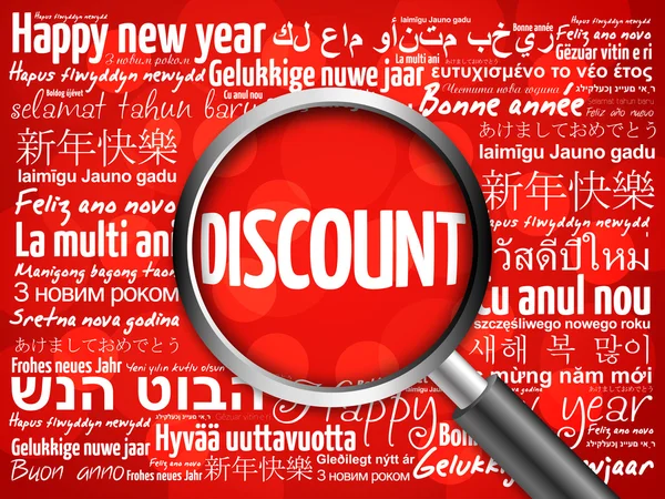 Discount, Happy New Year in different languages