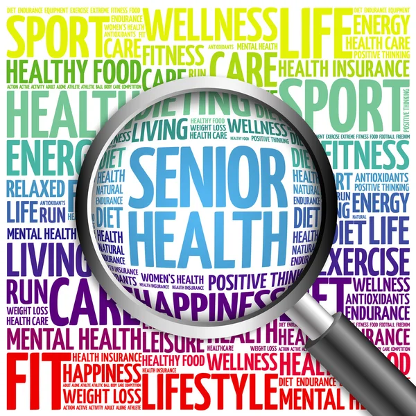 Senior health word cloud