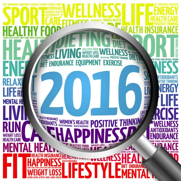 2016 health and sport goals word cloud