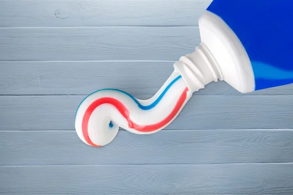 Tube of toothpaste close up
