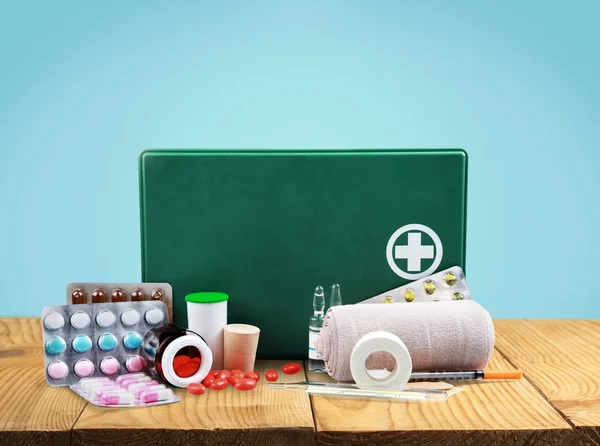 First aid kit  with medical supplies