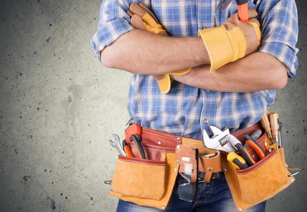 Worker with a tool belt